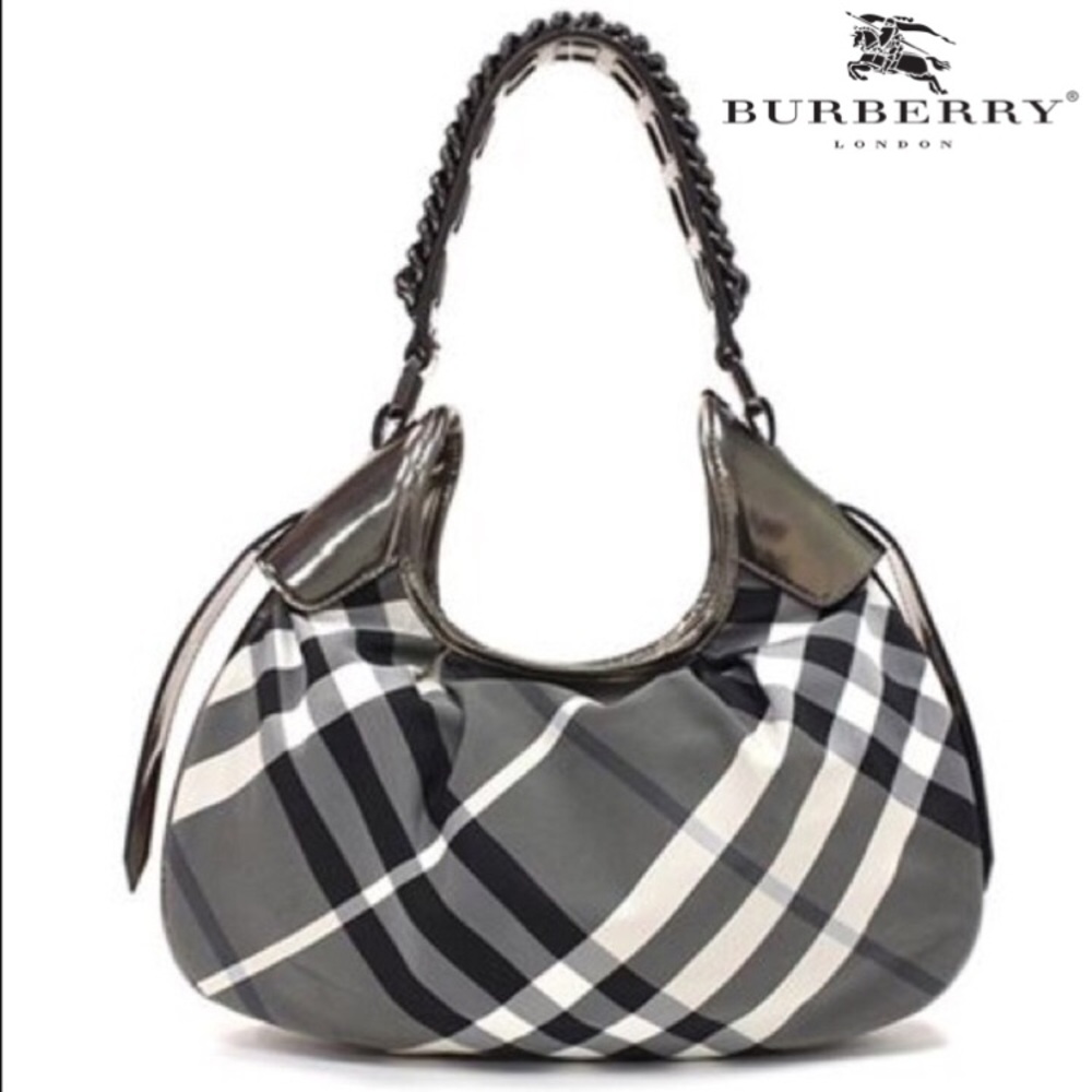 NWT Burberry Beat Check Nylon Shoulder Bag